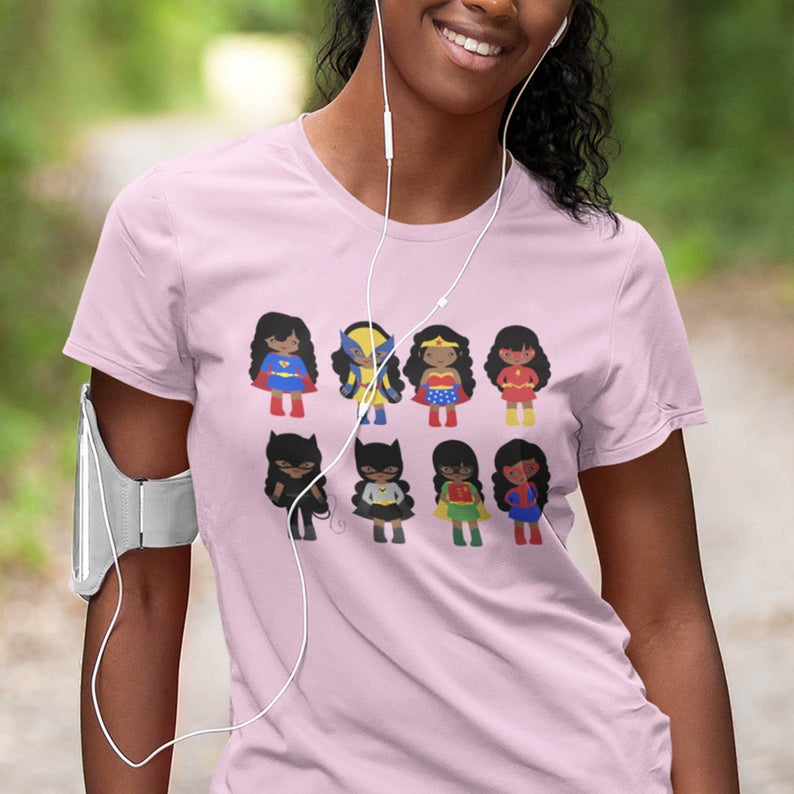 Superhero Shirt - Black Girl Superheroes - Black Power Tee - American Gifts Gift for Black - Awcaseus store, Design Awesome T- shirts