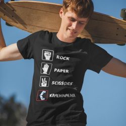kamehameha shirt, funny shirt, rock, paper & scissor Unisex T-Shirt