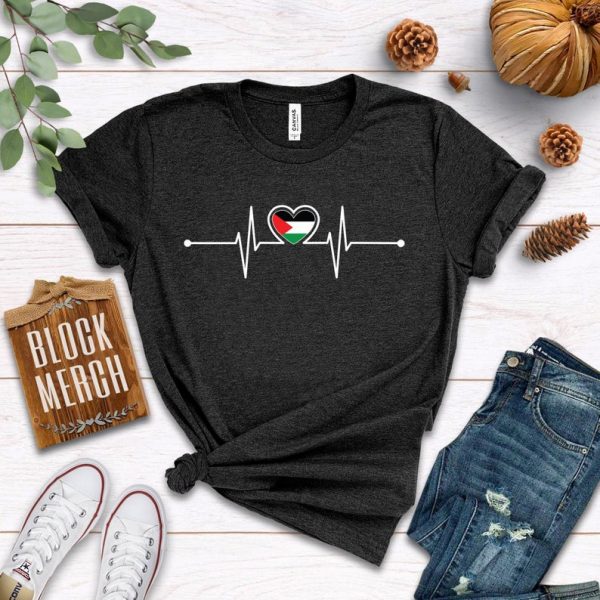 Palestine Heartbeat / Shirt / Tank Top / Hoodie / Palestine Shirt / Palestinian Gift / Palestine Flag / Palestine Pride