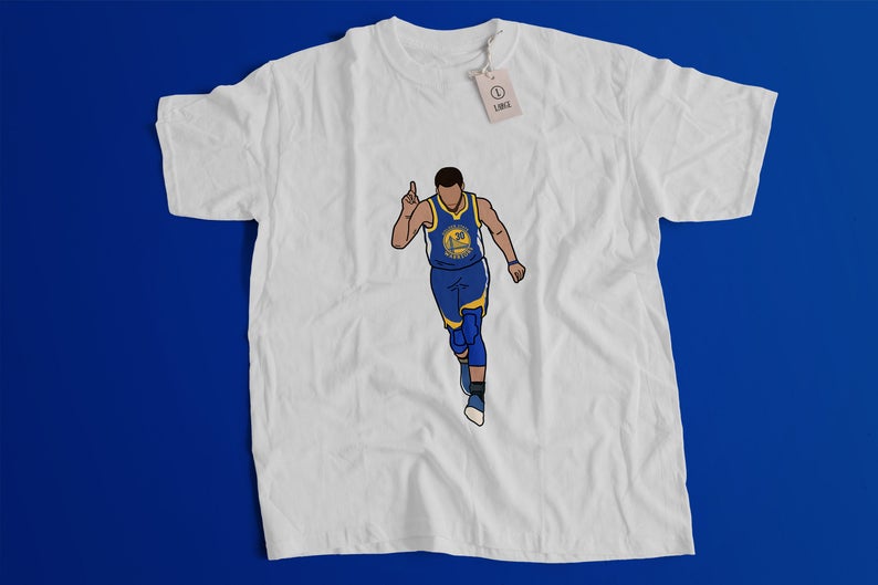Steph Curry '3 Point Celebration' Golden State Warriors Tshirt Steph Curry '3 Point Celebration' Golden State Warriors Tshirt