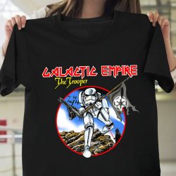 Star Wars Galactic Empire Rock T-Shirt Iron Maiden Style Black Size S-5XL, Iron Maiden Vintage Shirt, Iron Maiden Eddie Shirt V neck