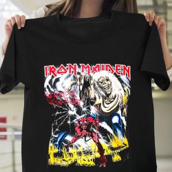 Iron Maiden Number Of The Beast Heavy Metal Official T-Shirt Unisex Black Size S-5XL, Iron Maiden Vintage Shirt, Iron Maiden Eddie T Shirt