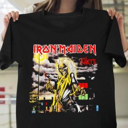 Iron Maiden Men's Killers Cover T-Shirt Black Size S-5XL, Iron Maiden Vintage Shirt, Iron Maiden Eddie Shirt Unisex S - 5 XL