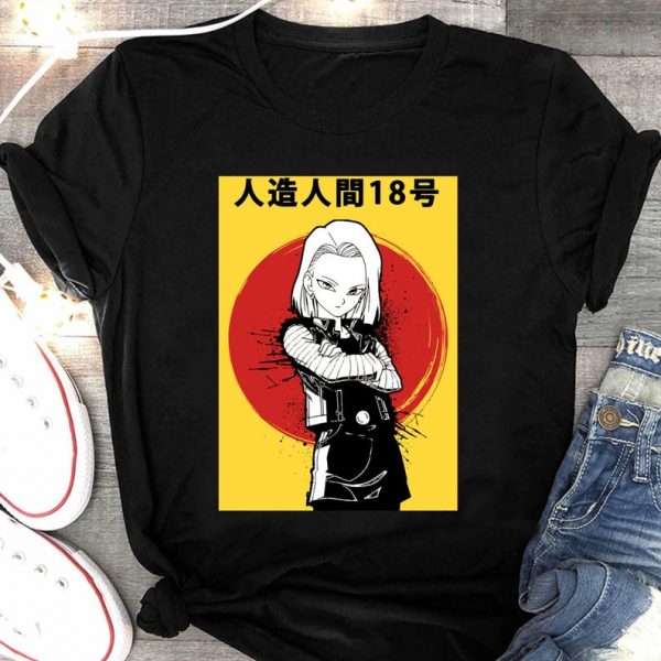 Android 18 Dragon Ball Z Shirt, DBZ Android 18 Shirt, Goku Anime Shirt, Lazuli, Japanese Manga Shirt, Saiyan, Vegeta