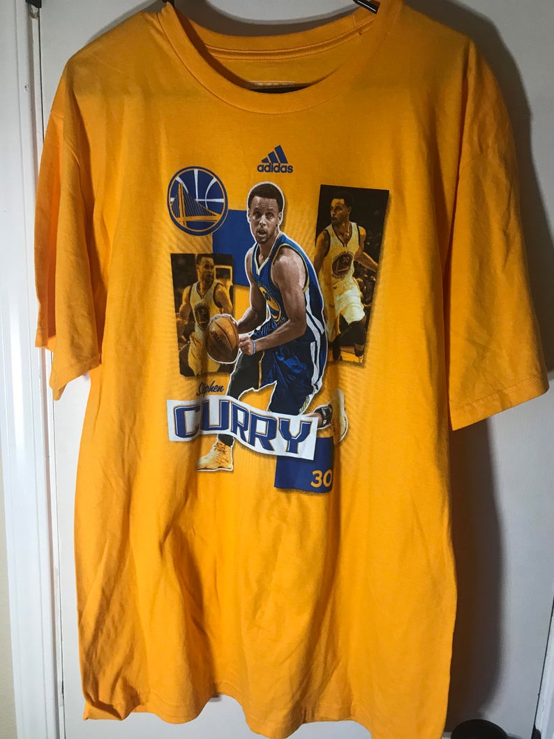 Stephen Curry Adidas Golden State Warriors Go To Tee TShirt Size XLarge- #30 - NBA - Gold Stephen Curry Adidas Golden State Warriors Go To Tee TShirt Size XLarge- #30 - NBA - Gold