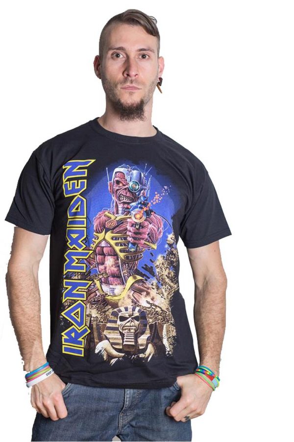 Iron Maiden Somewhere Back In Time Steve Harris Official Tee T-Shirt Mens Unisex