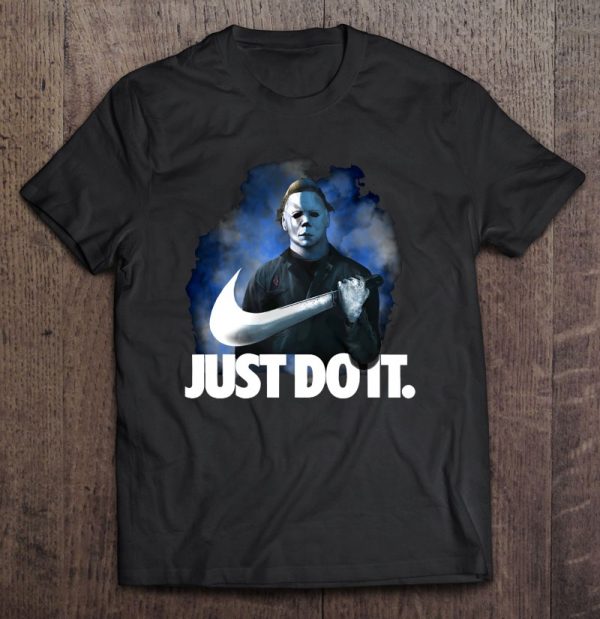 Just Do It Michael Myers With Knife Nike Logo