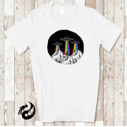 Ufo flying saucers LGBT t shirt, ufo gay tees, men & women sizes, gay pride t shirt