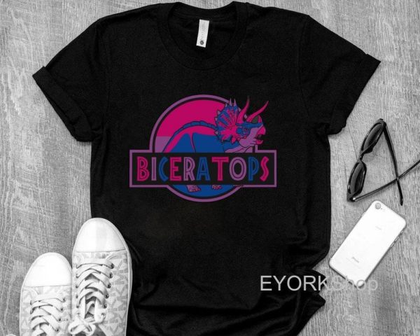 Biceratops Dinosaur LGBT bisexual pride Shirt, funny shirts, gift shirts, unisex shirts, Hoodie, Sweatshirt , Long Sleeve, Youth