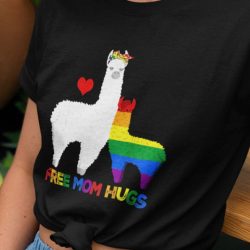Funny Free Mom Hugs Shirt, Gay Pride Shirt, Gay Shirt, Lgbt Shirt, Pride Month, Lgbt Rainbow, Llama Lover