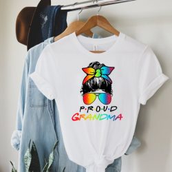 Rainbow Messy Bun Proud Grandma LGBT Shirt, LGBT Pride Shirt, LGBT Awareness Month, Shirt For Ally Gay Homosexual Lesbian Transgender