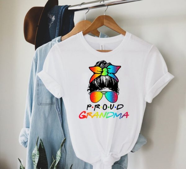 Rainbow Messy Bun Proud Grandma LGBT Shirt, LGBT Pride Shirt, LGBT Awareness Month, Shirt For Ally Gay Homosexual Lesbian Transgender
