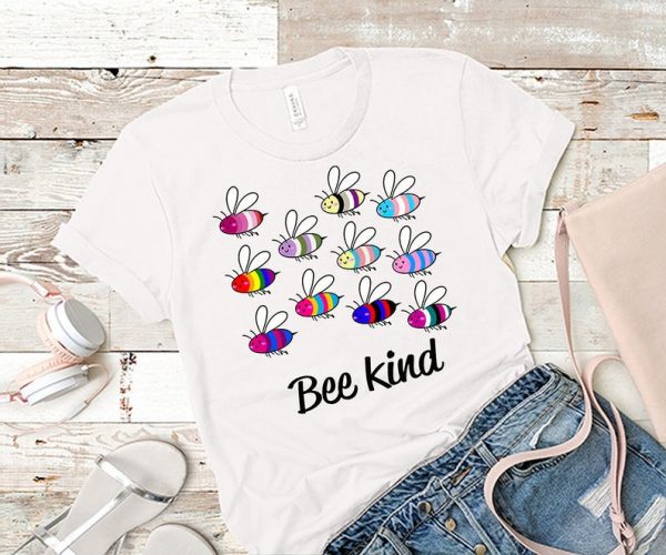 LGBTQ Equality Bee Kind Shirt, Queer Pride Lesbian Bisexual Trans Transgender Non Binary Tee, LGBT Shirt, Pride Shirt