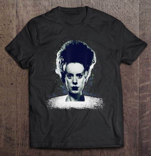 Bride Of Frankenstein Face Vintage Horror Illustration