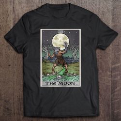 The Moon Tarot Card Gothic Halloween Werewolf Goth Witch Men Zip