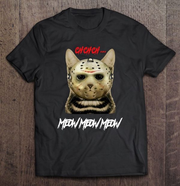 Ch Ch Ch Meow Meow Meow Cat With Jason Voorhees Mask