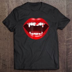 Vampire Mouth Scary Dracula Halloween Costume Tee