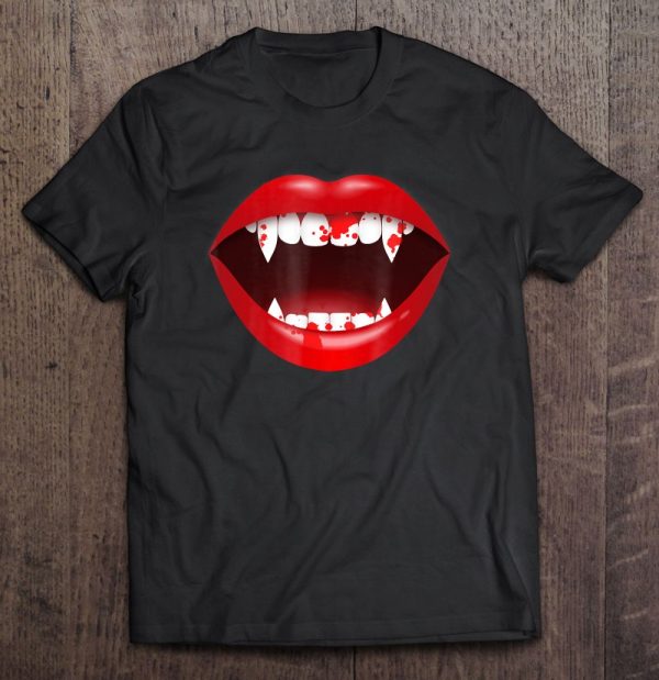 Vampire Mouth Scary Dracula Halloween Costume Tee