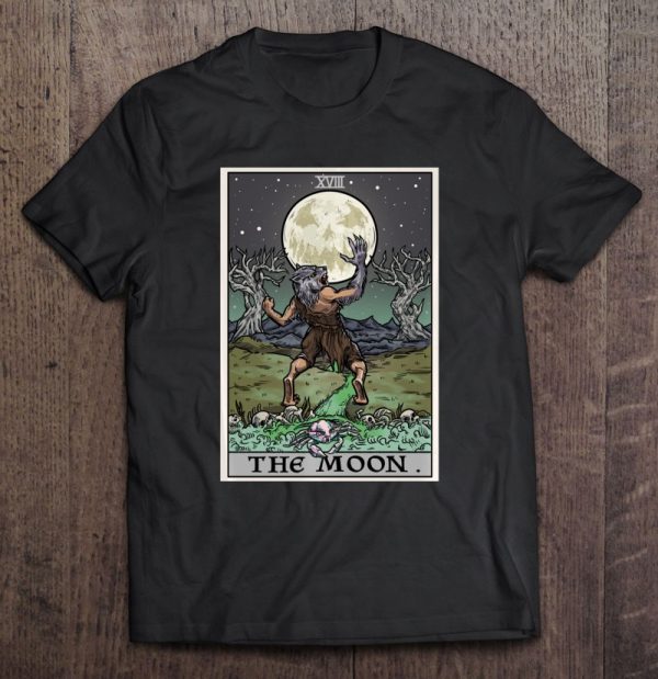 The Moon Tarot Card Gothic Halloween Werewolf Gothic Horror