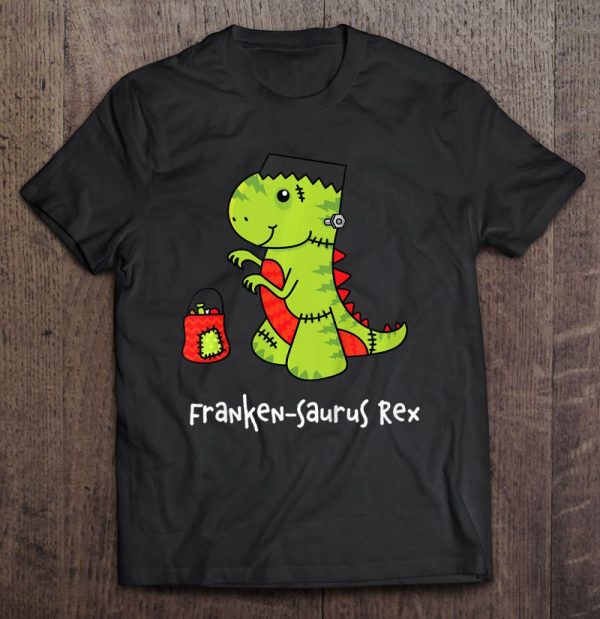 Kids Funny Dinosaur Halloween Frankenstein’s Monster T-Rex Cute