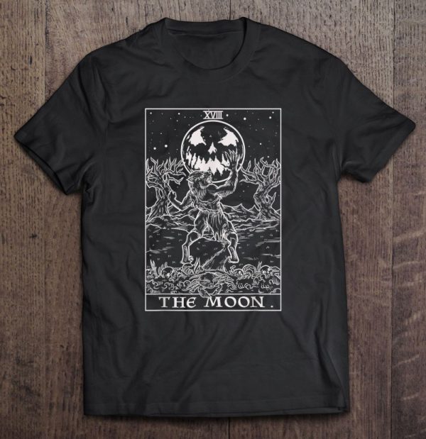 The Moon Tarot Card Halloween Werewolf Pagan Witch Clothing