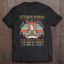 October Woman The Soul Of A Witch Vintage Birthday Gift