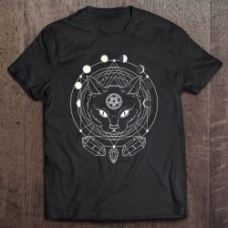 Moon Phases Cat Pagan Witch Wicca Wiccan Shirt For Women
