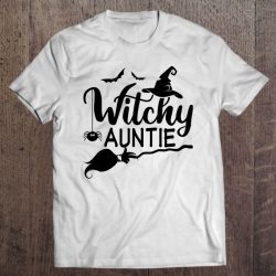 Witchy Auntie With Witch Hat Halloween Aunt Costume