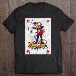 Joker Red Vintage Playing Card Shirt Halloween Costume