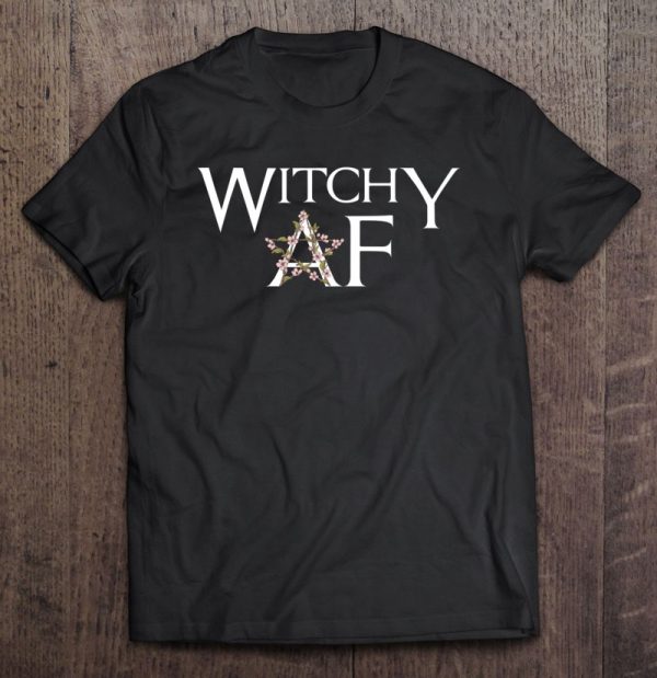 Funny Witch – Witchy Af Funny Wiccan Flower Bloom Pentagram Pullover