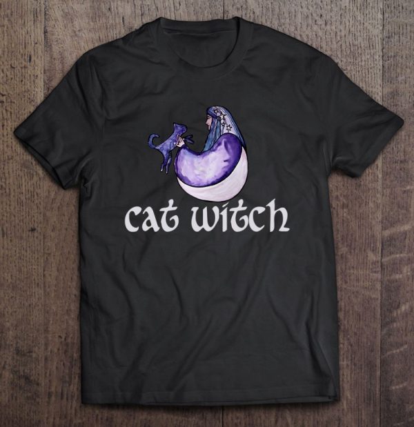 Cat Witch Watercolor Art Witchy