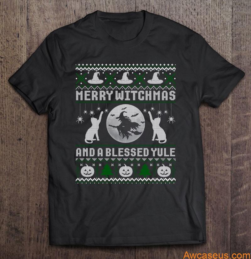 Merry Witchmas Cat Lover Ugly Christmas Sweaters