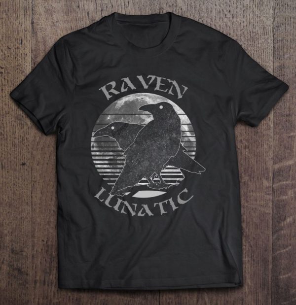 Wiccan Witch Pagan Occult Raven Lunatic Retro Moon Gift