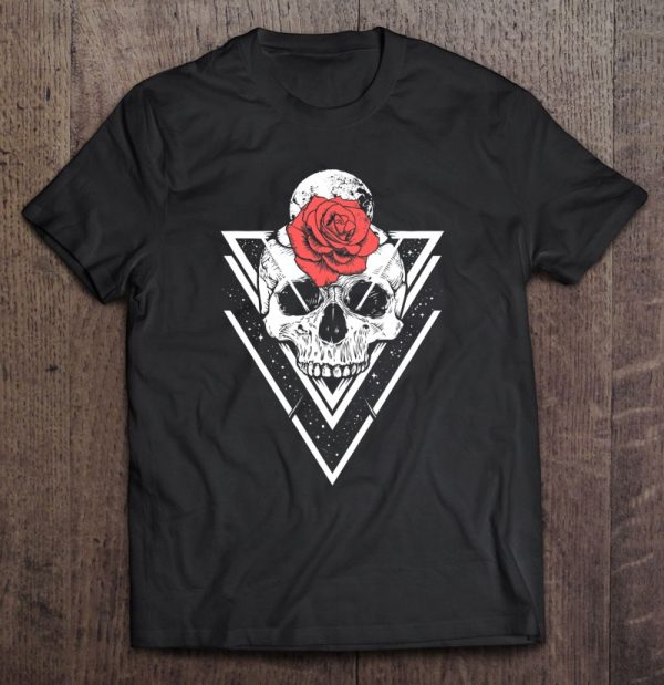 Moon, Rose & Skull Vintage Occult Satanic Witchcraft Design