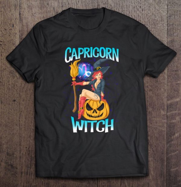 Capricorn Witch & Cute Pumpkin Womens & Girls Astrology