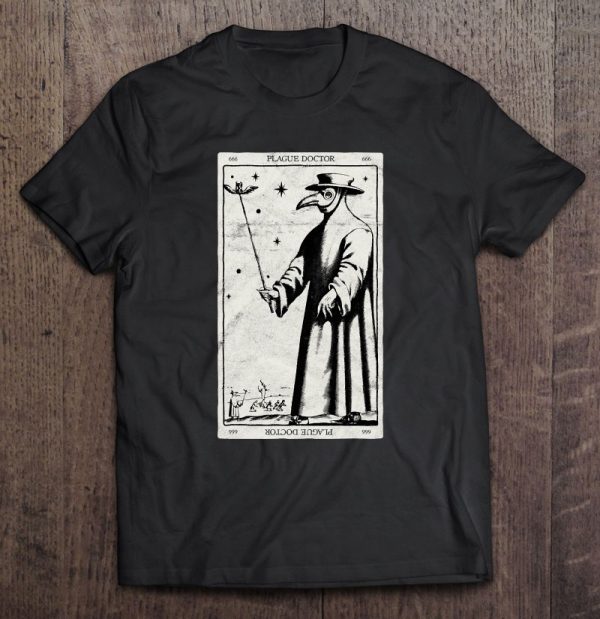 Plague Doctor Occult Black Death Tarot Card Antichrist Witch Pullover