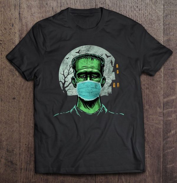 Funny Frankenstein Wearing Mask Graphic