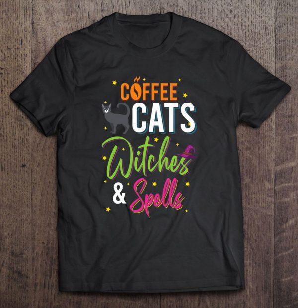 Coffee Cats Witches And Spells Cute Halloween Gift