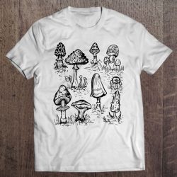 Mushrooms Hand Drawn Fungi Gothic Witchy