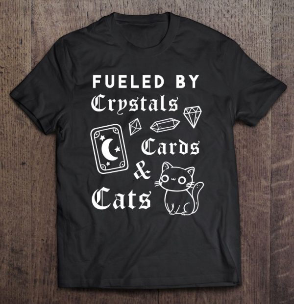 Fueled By Crystals Cards Cats Gift For Any Witchcraft Lover