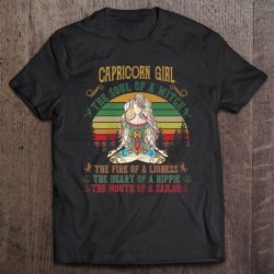 Capricorn Girl The Soul Of A Witch Tshirt Funny Birthday