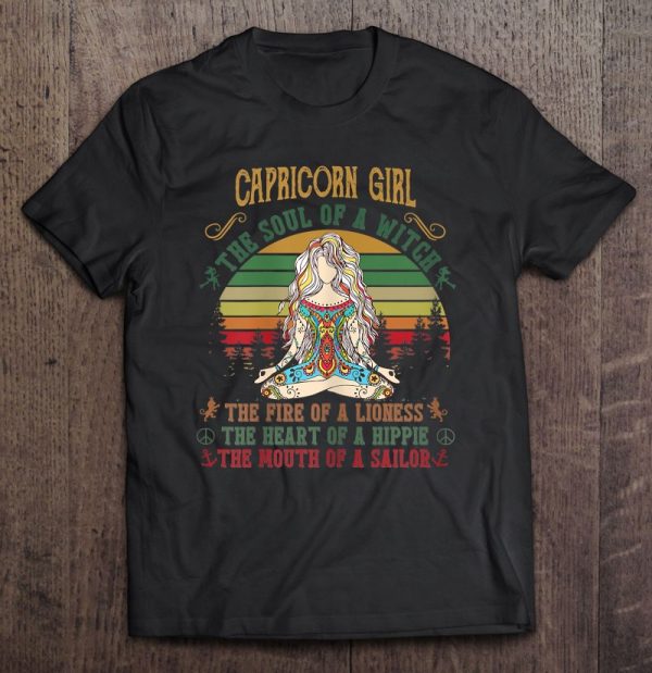 Capricorn Girl The Soul Of A Witch Tshirt Funny Birthday