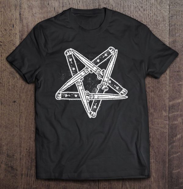 Goth Punk Metal Switchblade Pentagram