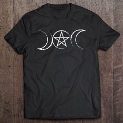 Wiccan And Witchcraft Triple Moon And Pentacle