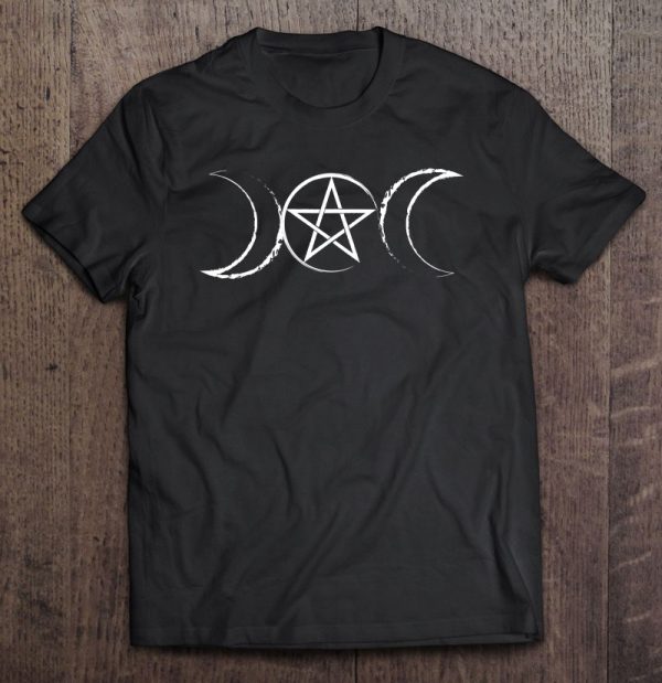 Wiccan And Witchcraft Triple Moon And Pentacle