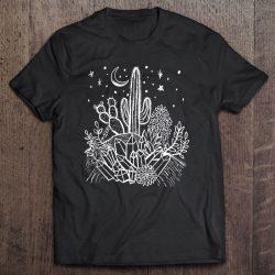 Cactus, Crystals, Succulents Desert Moon Witchy Goth