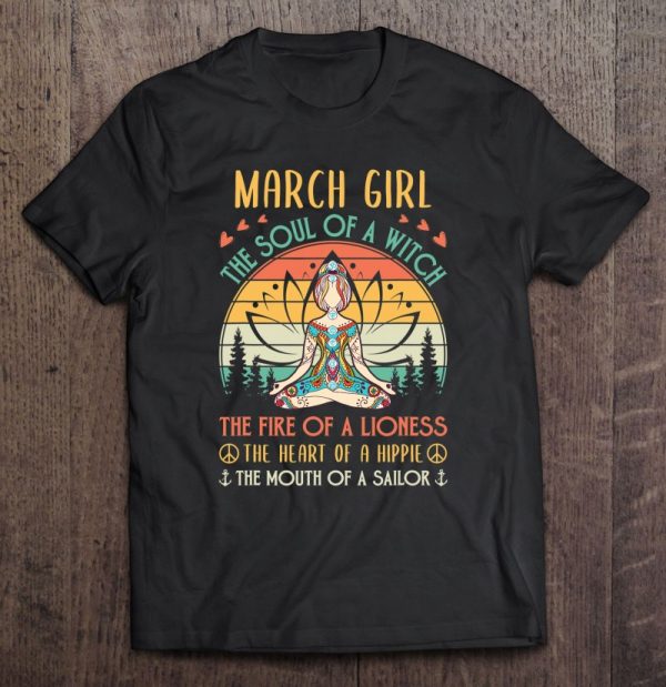 March Girl Witch Lioness Hippie Sailor Zen Birthday