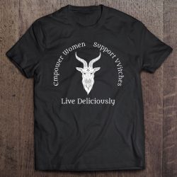 Live Deliciously Occult Pagan Witch Design – White Text