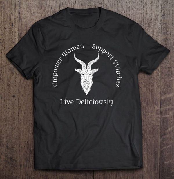 Live Deliciously Occult Pagan Witch Design – White Text