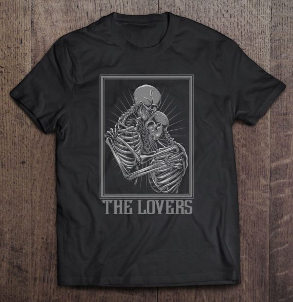 The Lovers Skeleton Tarot Card Gothic Witch Occult Tarot